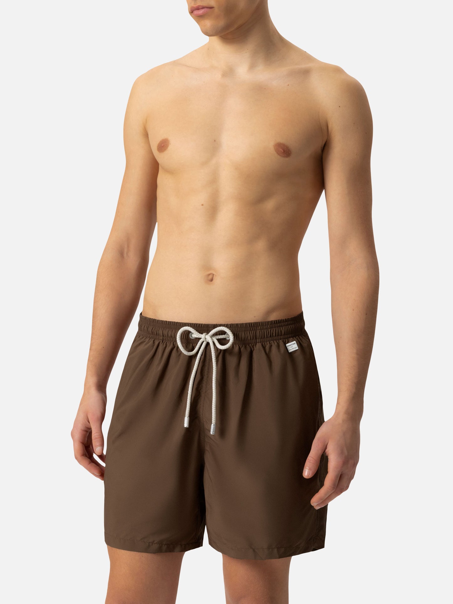 Lightweight fabric brown swim shorts Lighting Pantone | PANTONE® SPECIAL EDITION - MC2 Saint Barth