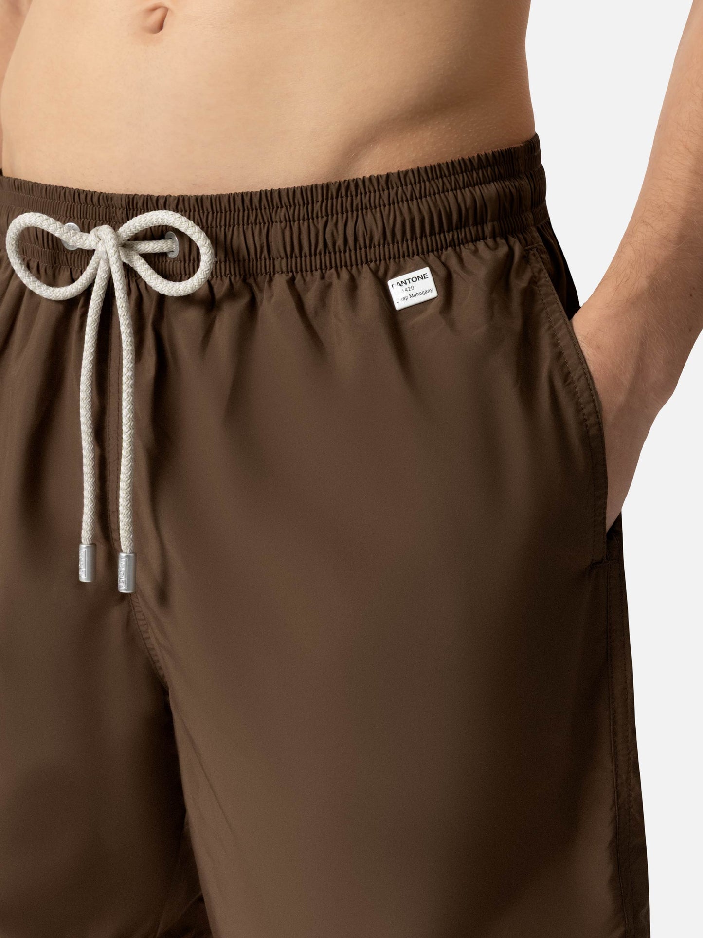 Lightweight fabric brown swim shorts Lighting Pantone | PANTONE® SPECIAL EDITION - MC2 Saint Barth