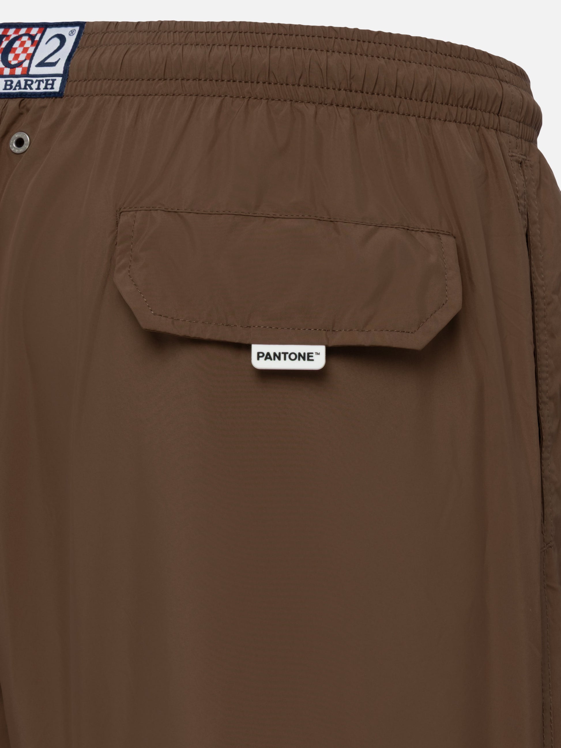 Lightweight fabric brown swim shorts Lighting Pantone | PANTONE® SPECIAL EDITION - MC2 Saint Barth