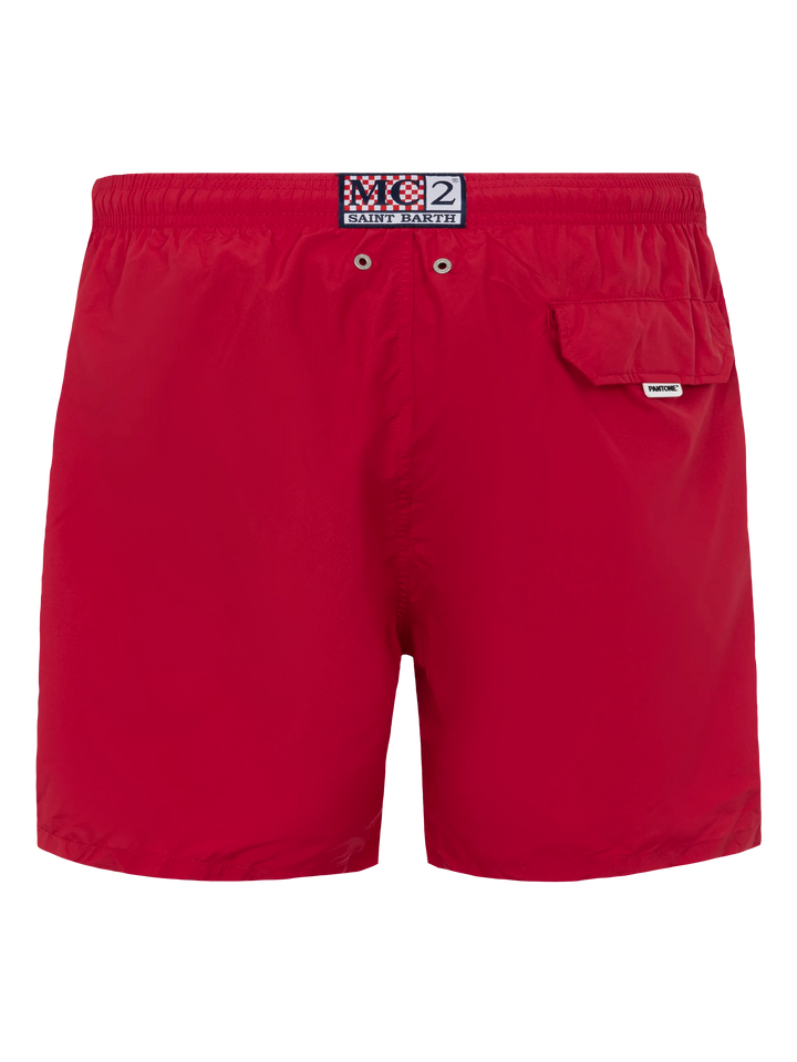Lightweight fabric red swim shorts Lighting Pantone | PANTONE® SPECIAL EDITION - MC2 Saint Barth
