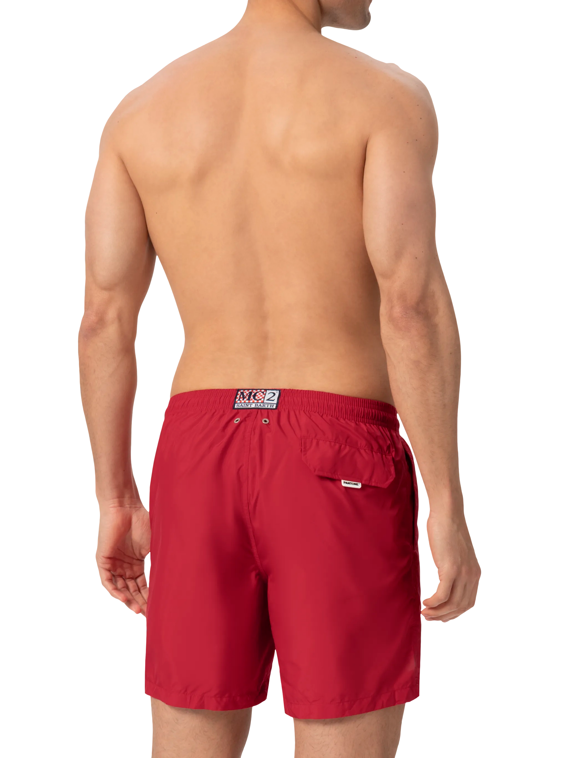 Lightweight fabric red swim shorts Lighting Pantone | PANTONE® SPECIAL EDITION - MC2 Saint Barth