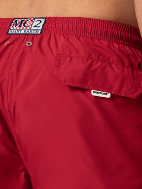 Lightweight fabric red swim shorts Lighting Pantone | PANTONE® SPECIAL EDITION - MC2 Saint Barth