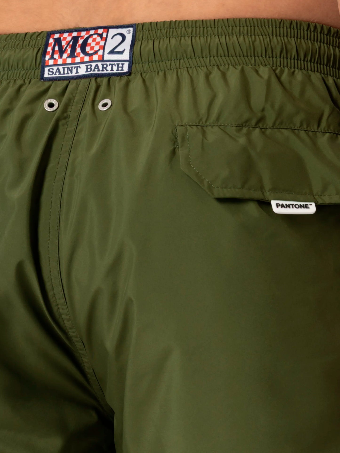Lightweight fabric military green swim shorts Lighting Pantone | PANTONE® SPECIAL EDITION - MC2 Saint Barth