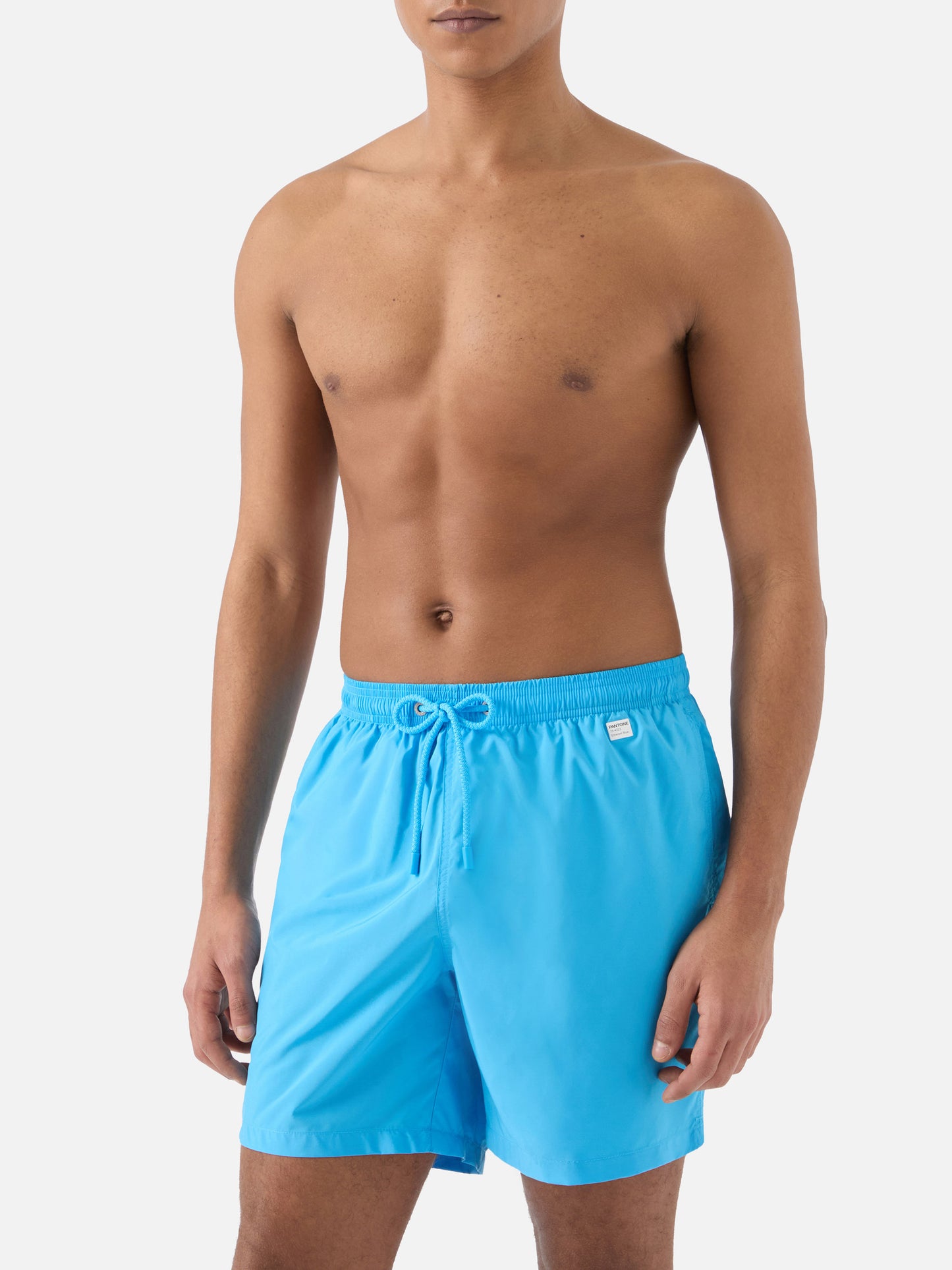 Lighting Pantone swim shorts in solid sky blue | Special Edition