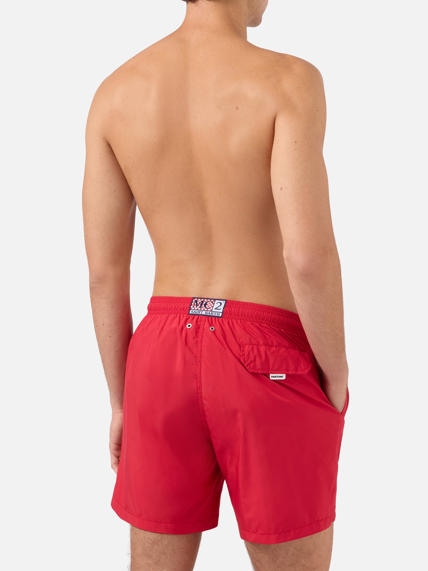 Lighting Pantone swim shorts in red | PANTONE SPECIAL EDITION
