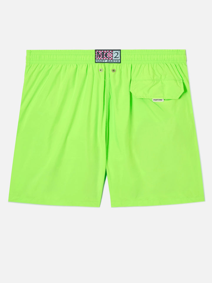 Lighting Pantone swim shorts in solid fluo green | Special Edition