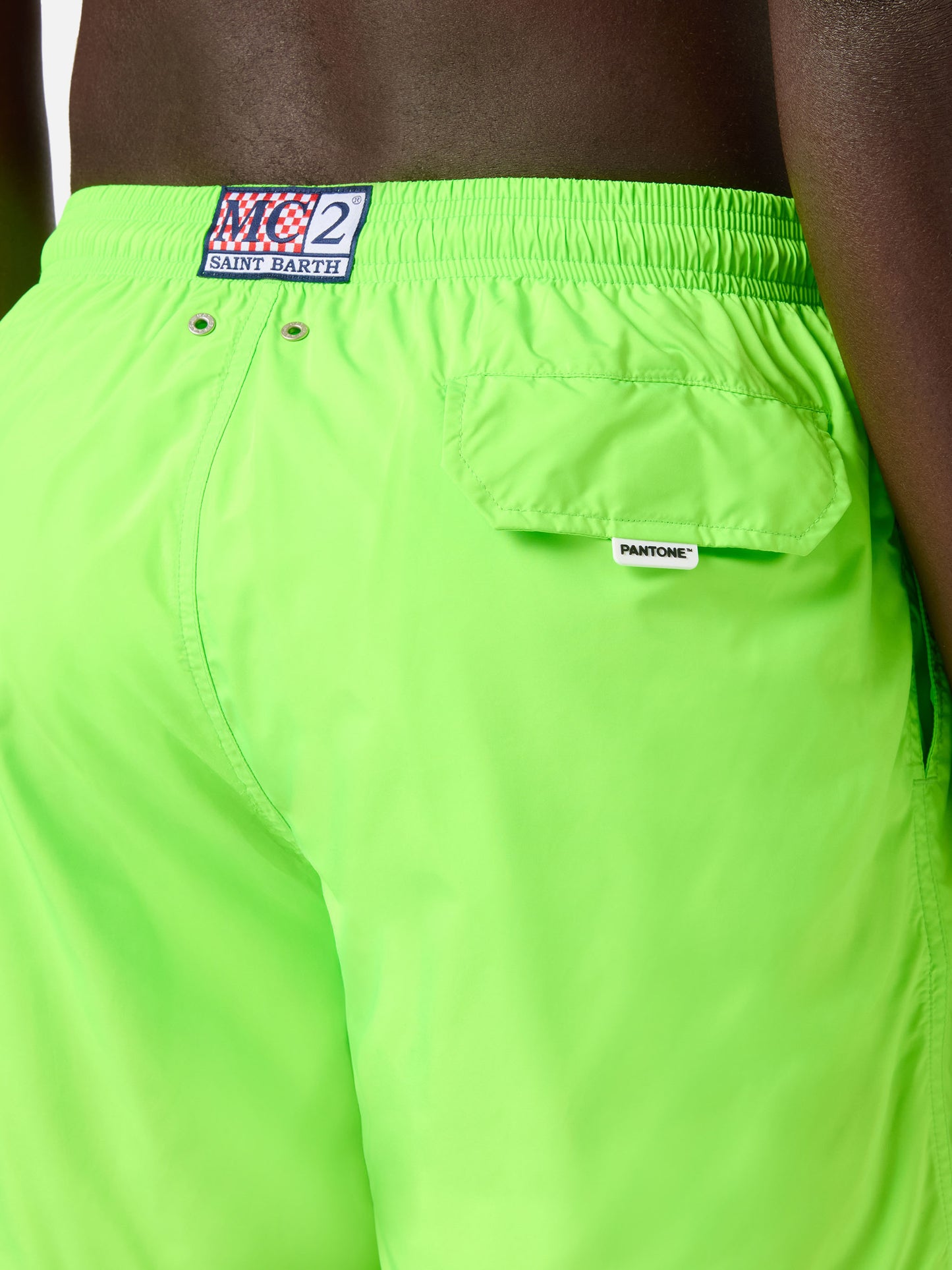 Lighting Pantone swim shorts in solid fluo green | Special Edition
