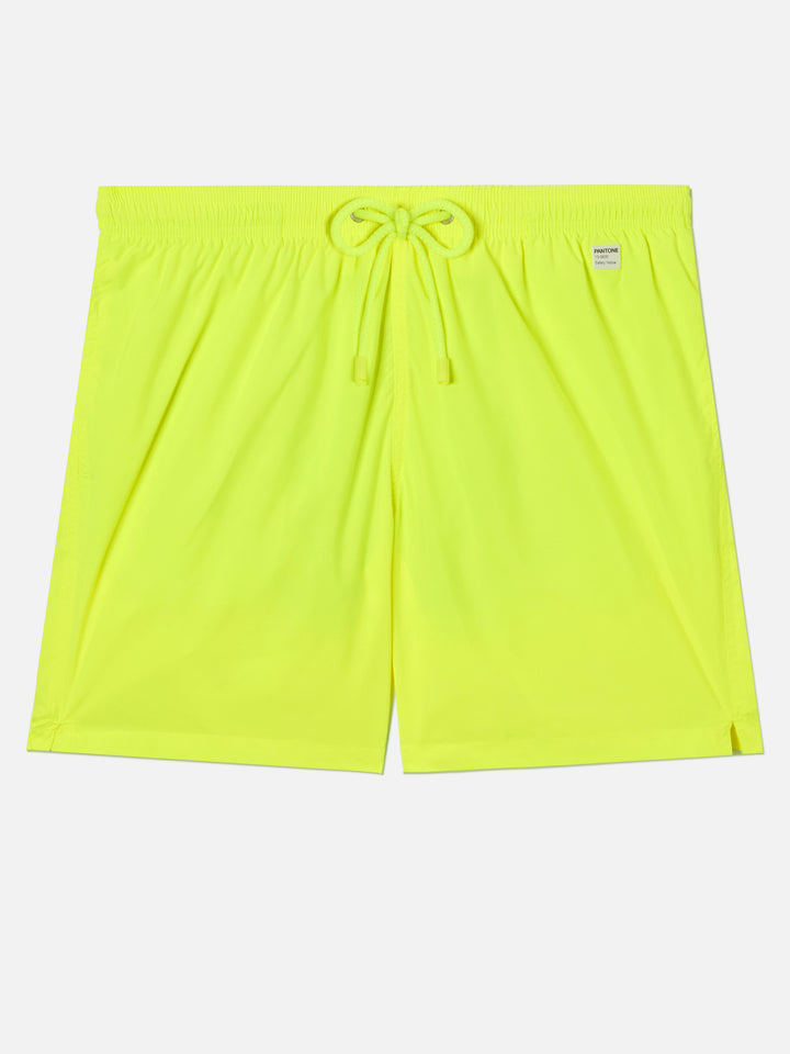 Lighting Pantone swim shorts in solid fluo yellow | Special Edition