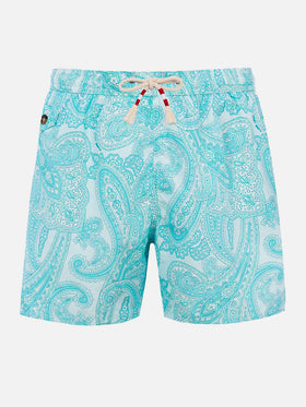 Costume da bagno da uomo in tessuto leggero Lighting 70 con stampa paisley