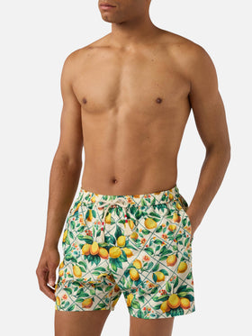 Bañador Lighting 70 con estampado majolica de limones 