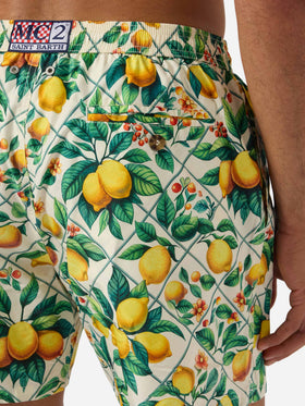 Bañador Lighting 70 con estampado majolica de limones 