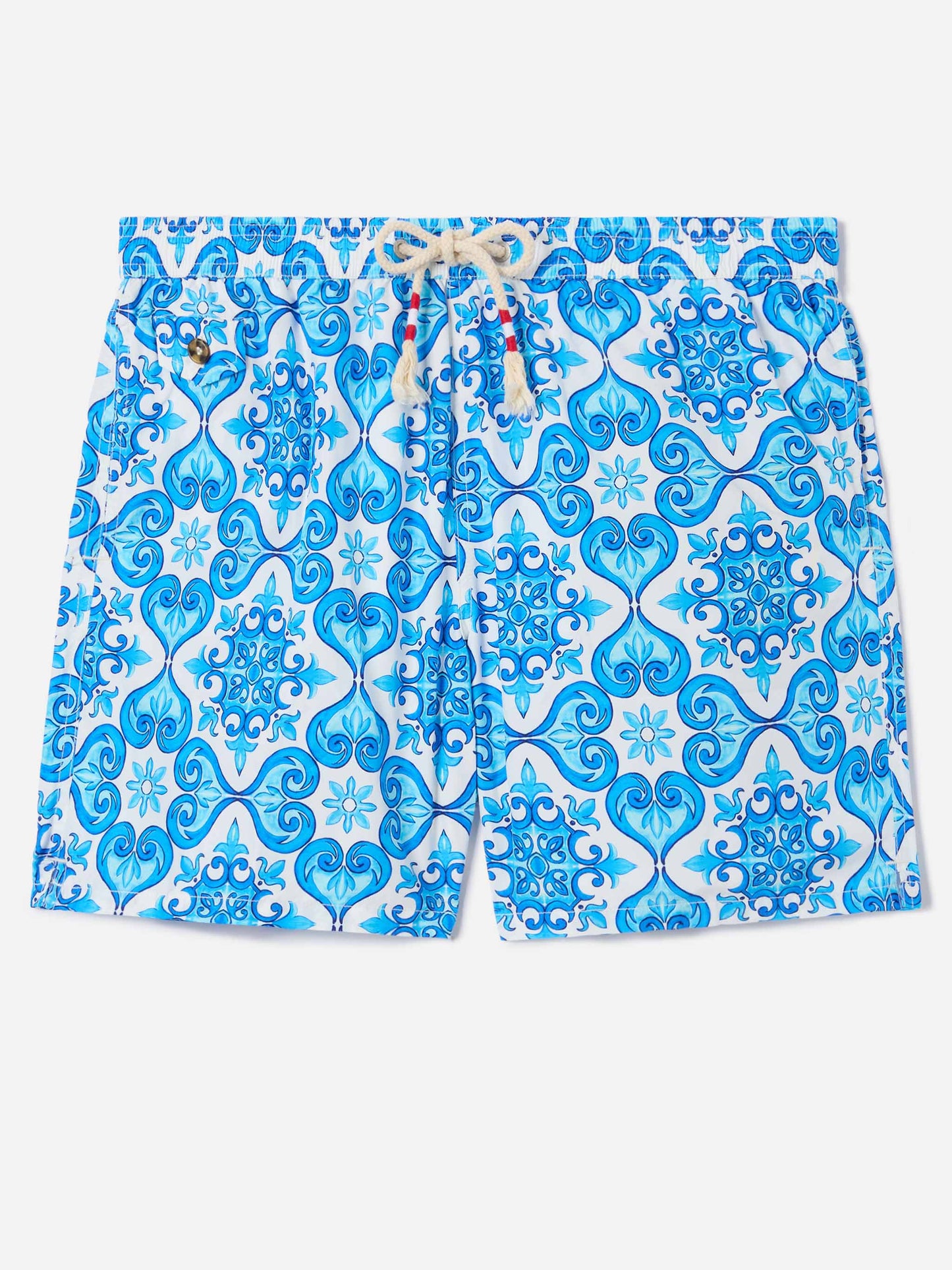 Bañador Lighting 70 con estampado de mayólica azul 