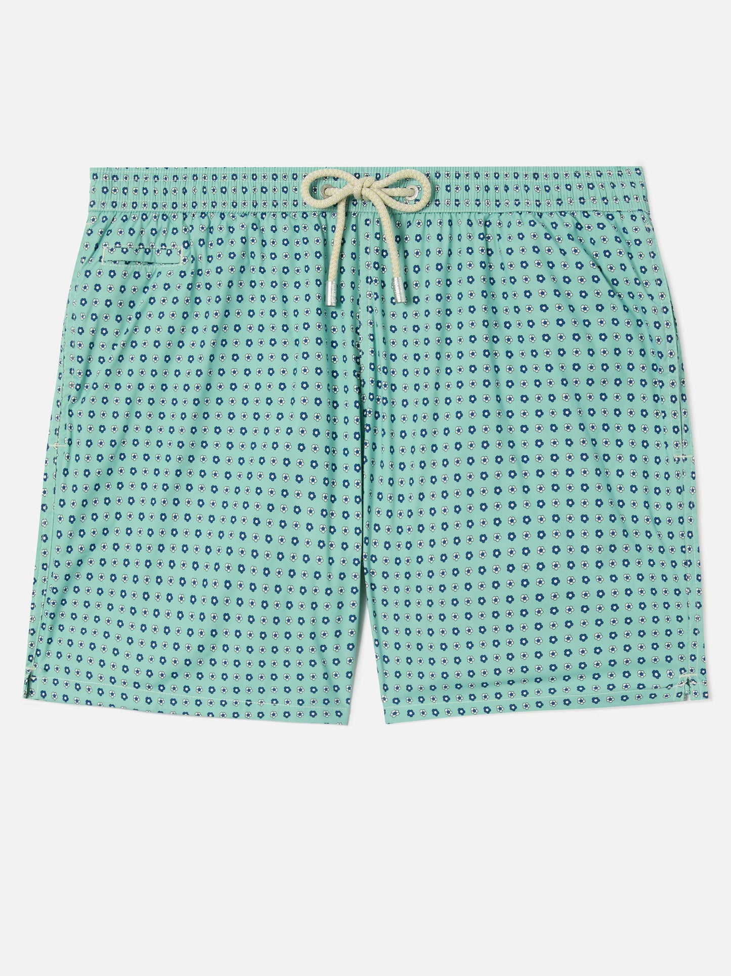 Short de bain Micro Lighting vert clair avec imprimé géométrique all-over 
