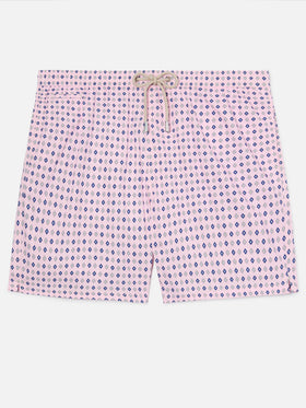 Bañador corto Micro Pink Lighting con estampado geométrico integral 