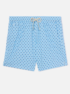 Light blue Lighting Micro swim shorts with all-over geometric print
