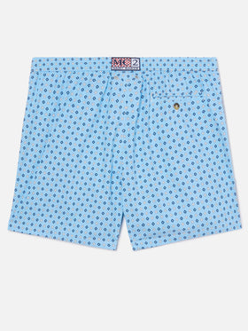 Light blue Lighting Micro swim shorts with all-over geometric print