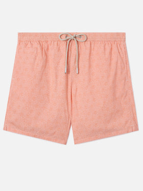 Orange Lighting Micro swim shorts with all-over octopus print