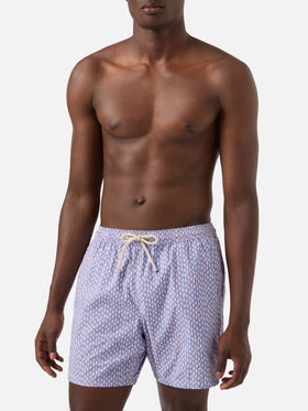 Lilac Lighting Micro swim shorts with all-over octopus print