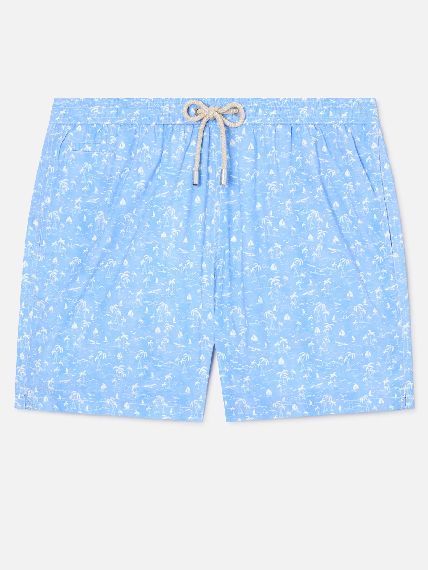 Light blue Lighting Micro swim shorts with tropical print