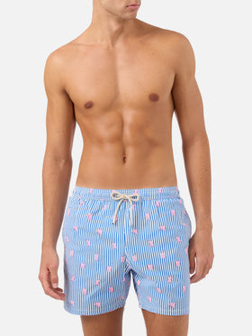 Costume mare Lighting Micro navy con stampa elefanti all-over