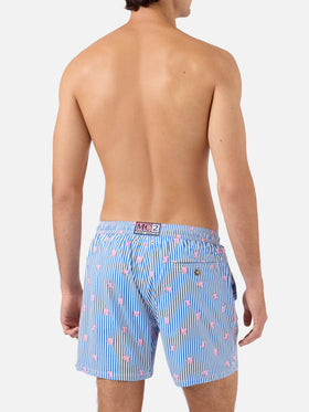 Costume mare Lighting Micro navy con stampa elefanti all-over