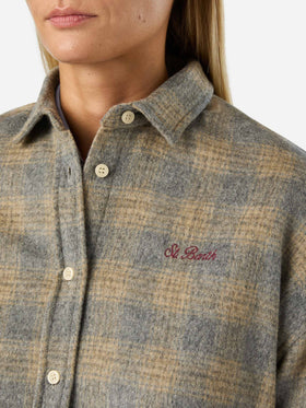 Lully Flanellhemd aus Wollmischung mit Snoopy-Stickerei | Special edition 