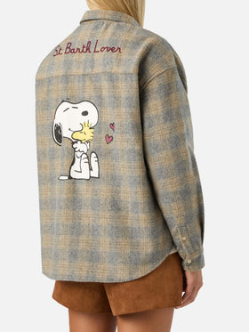 Lully Flanellhemd aus Wollmischung mit Snoopy-Stickerei | Special edition 