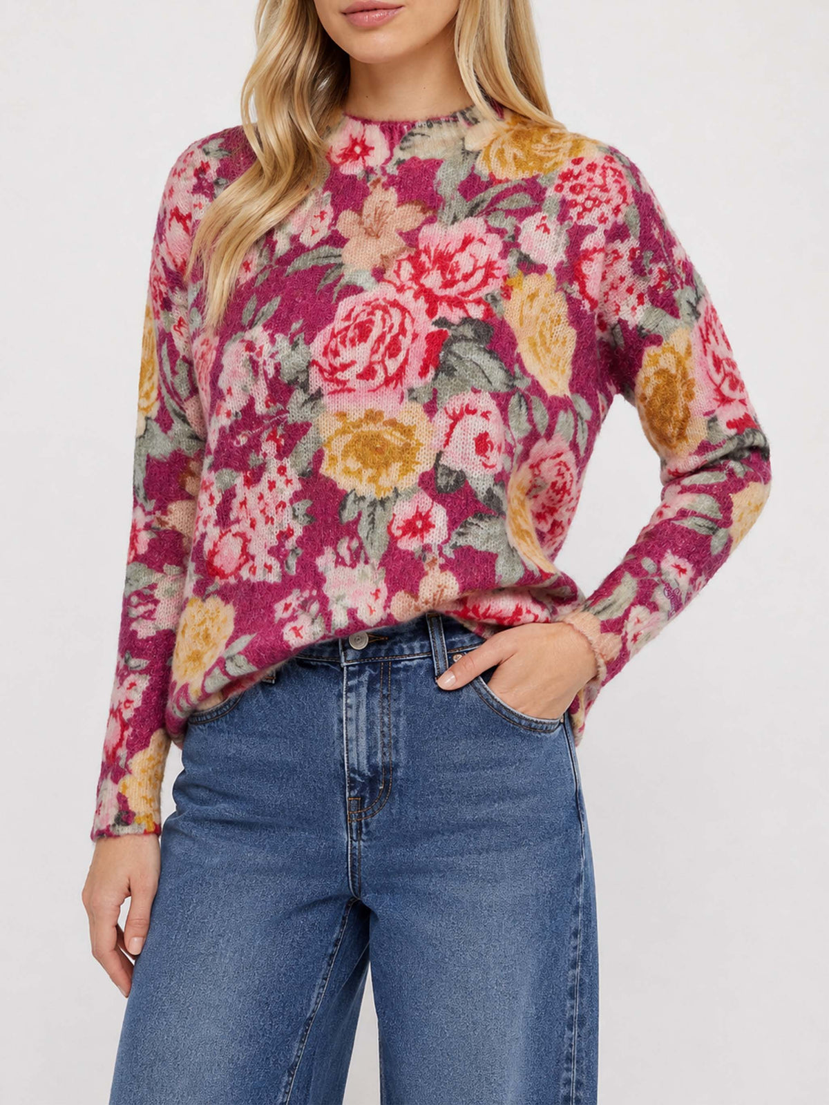 Floral Louise cashmere blend sweater