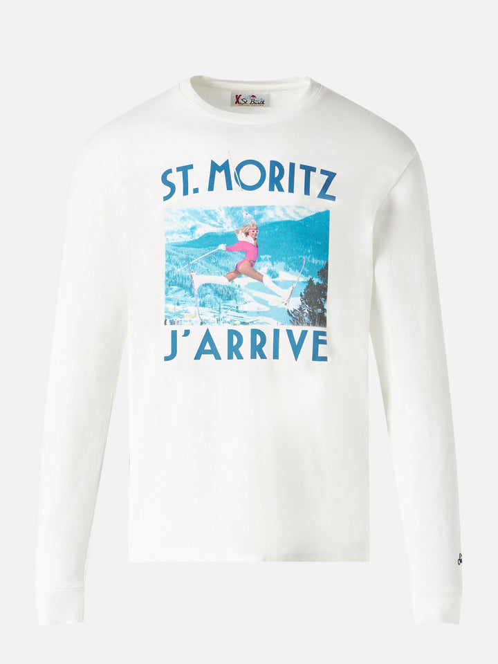 Herren-T-Shirt mit langen Ärmeln und Aufdruck