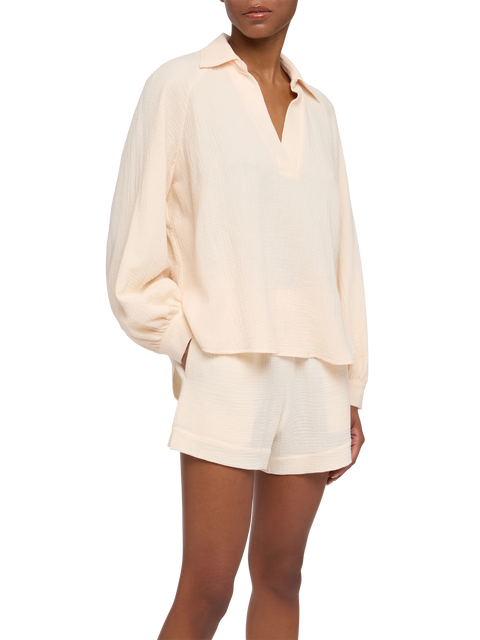 Maira off-white muslin blouse - MC2 Saint Barth