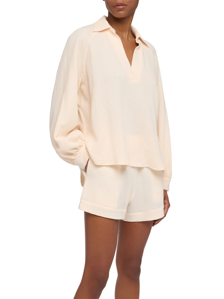 Maira off-white muslin blouse - MC2 Saint Barth
