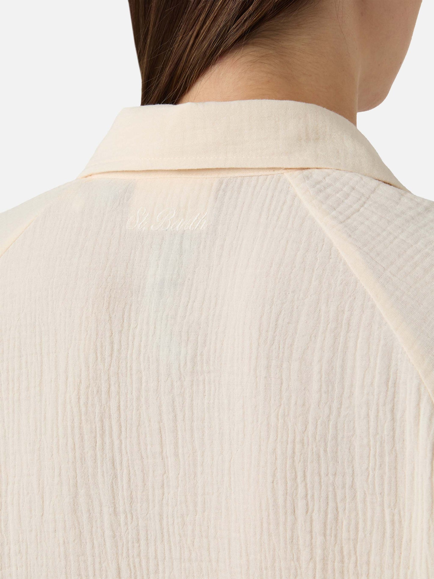 Beige cotton muslin Maira blouse