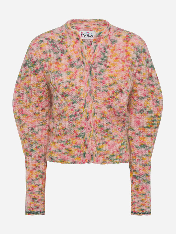 Mabelle multicolor mouliné yarn cardigan - MC2 Saint Barth
