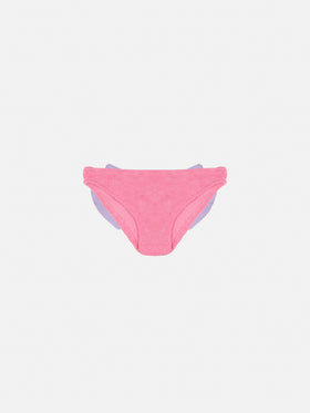 Madame pink crinkle swim briefs with bow - MC2 Saint Barth