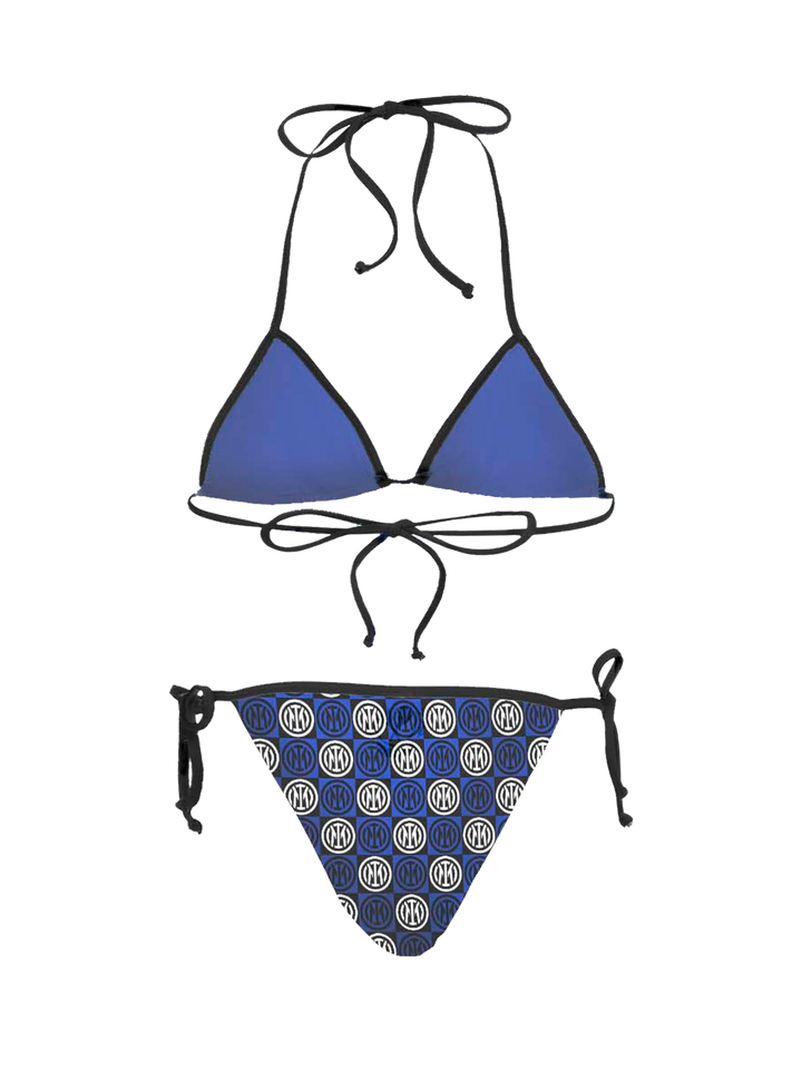 Bikini a triangolo da donna Maleah con stampa loghi Inter | INTER SPECIAL EDITION