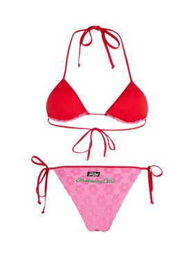 Woman terry embossed triangle bikini Maleah with patches | BEEPY BELLA SPECIAL EDITION