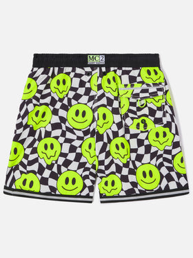 Costume da bagno lungo da bambino con fantasia smile groovy