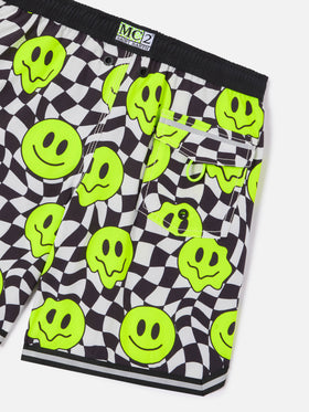 Costume da bagno lungo da bambino con fantasia smile groovy