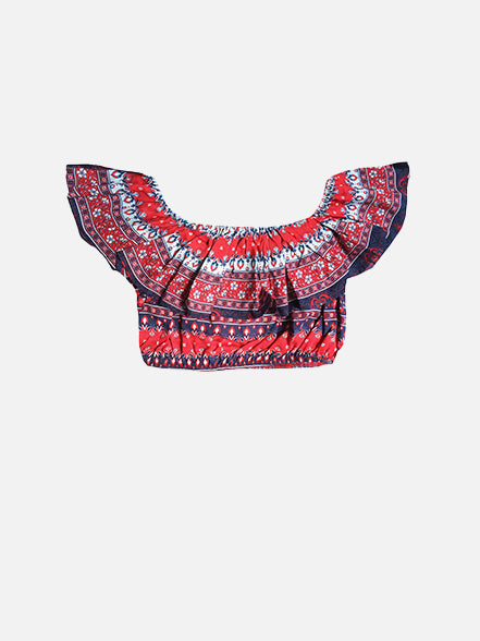 Girl crop top with ruffle - MC2 Saint Barth