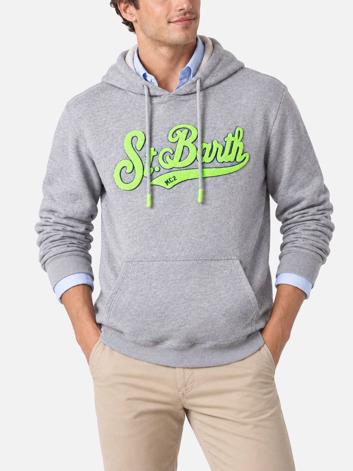 Manhattan grey sweatshirt with yellow logo