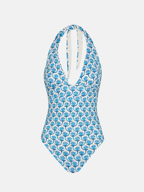Marylin one-piece swimsuit with floral print - MC2 Saint Barth