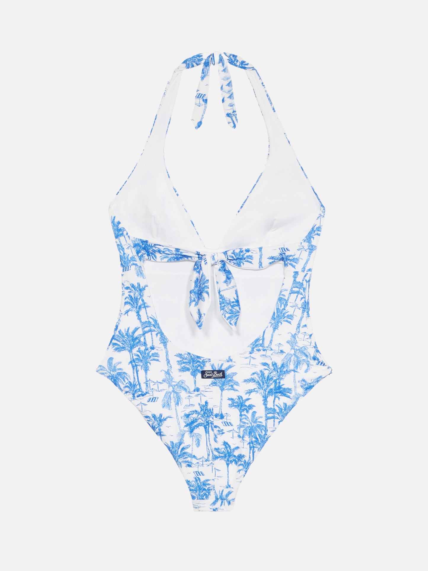 Marylin one-piece swimsuit with toile de jouy print