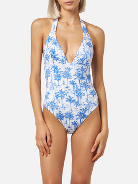 Marylin one-piece swimsuit with toile de jouy print