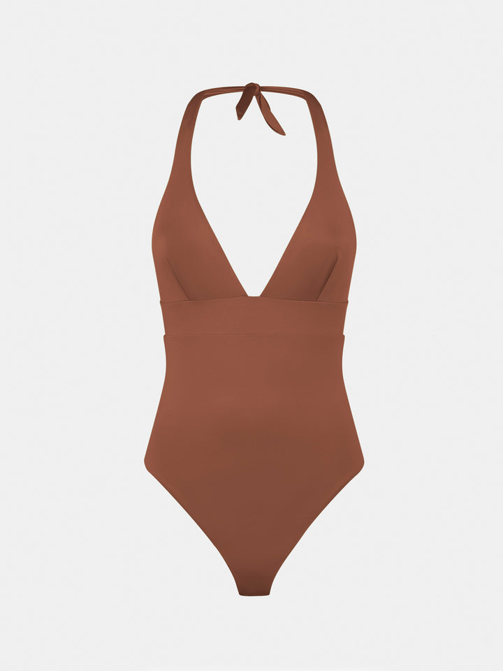 Woman brown one-piece Marylin swimsuit - MC2 Saint Barth
