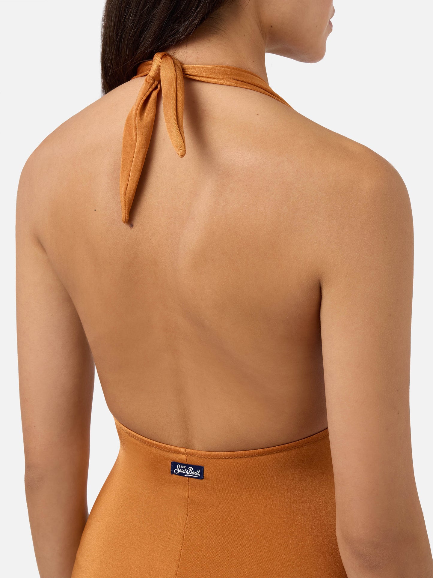 Costume intero Marysol in giallo ocra shiny