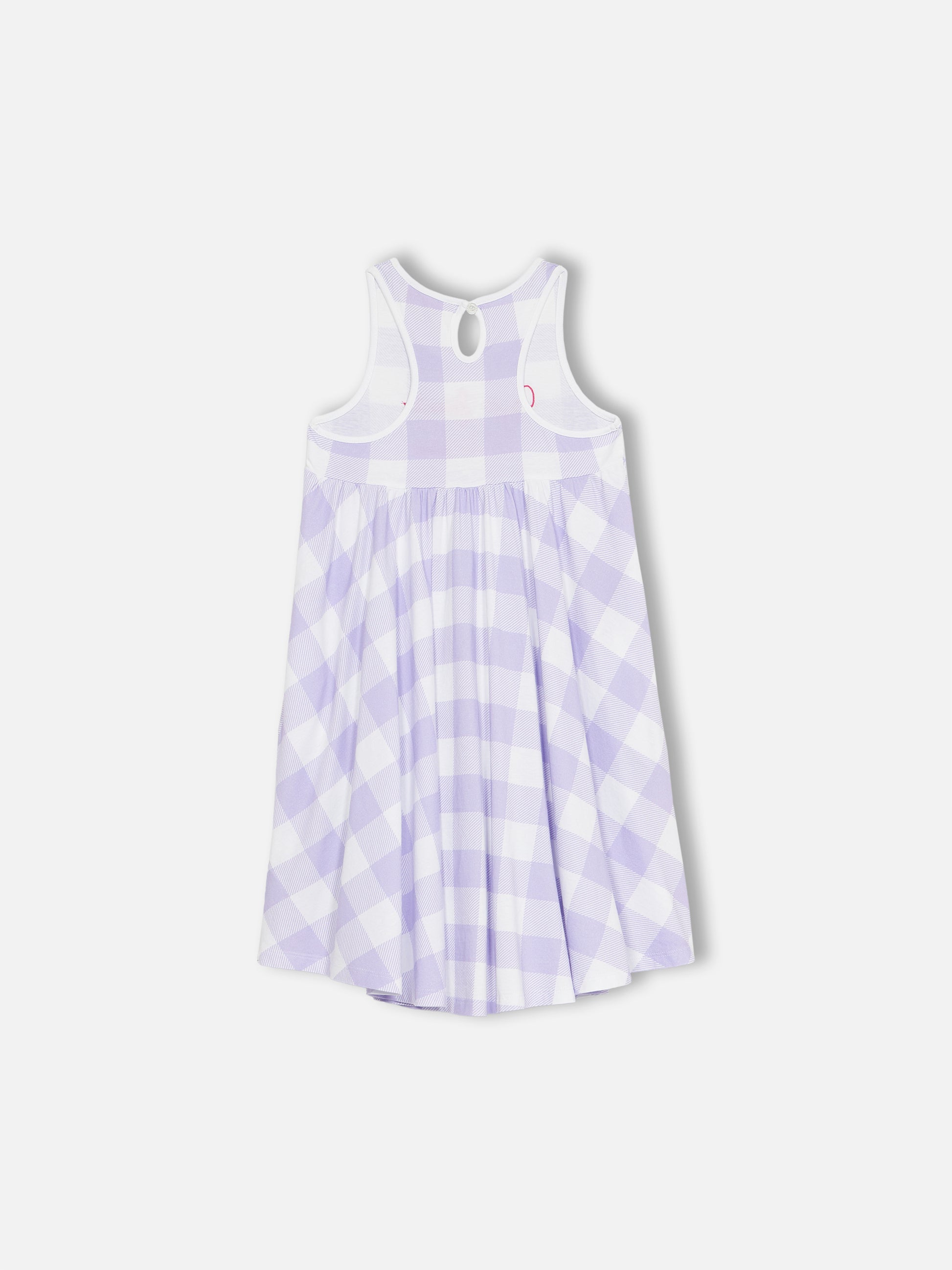 Girl cotton dress Masha with print and "Oggi faccio la Brava" embroidery - MC2 Saint Barth