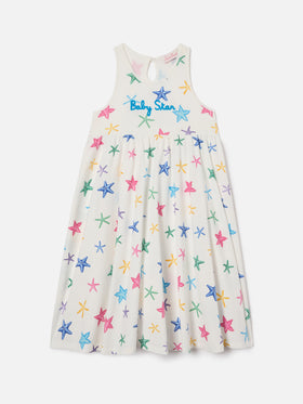 Robe Masha en pur coton biologique avec imprimé étoile de mer all-over 