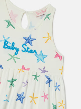 Robe Masha en pur coton biologique avec imprimé étoile de mer all-over 