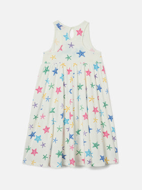 Robe Masha en pur coton biologique avec imprimé étoile de mer all-over 