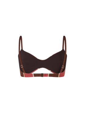 Woman striped lurex scoop bralette beach top May - MC2 Saint Barth